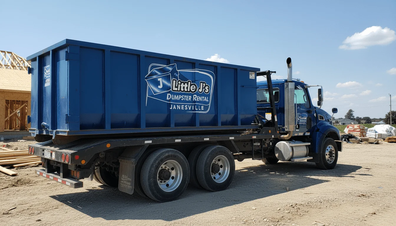 Our roll off truck Little J_s Dumpster Rental Janesville